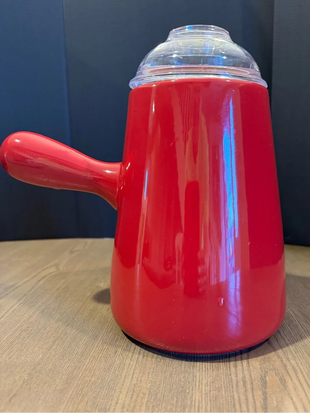 William Sonoma Bonjour Cranberry Red Hot Chocolate' Ceramic Pot Pitcher with Lid